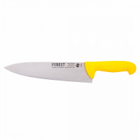 Ніж кухарський напівгнучкий 250 мм жовтий