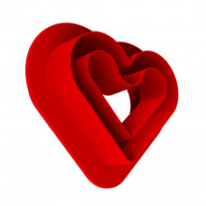 Силіконова форма для десертів LEVEL HEARTS 35 мл Silikomart