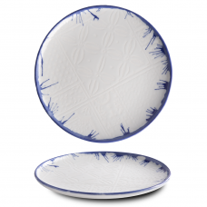 Тарілка 29 см, серія Optimo Mosaic Relief Blue Rim G.Benedikt